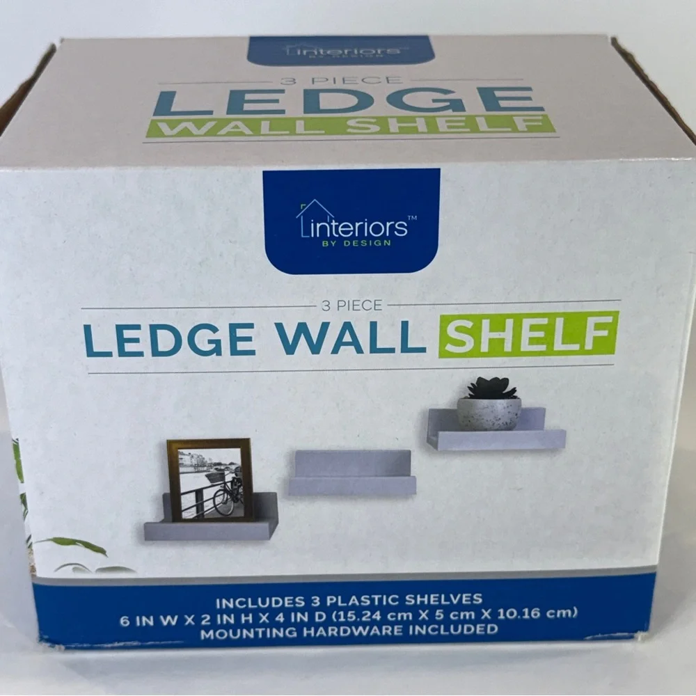 🆕 3-Piece Ledge Wall Shelf Set | Modern Display Shelves | Hardware Included